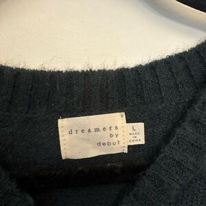 Dark green midi sweater dress